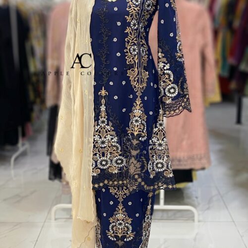 CAMELIA KURUNG PREMIUM LACE DARK BLUE 2