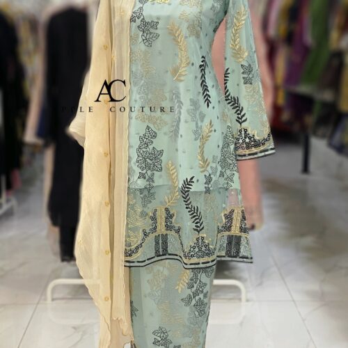 CAMELIA KURUNG PREMIUM LACE BLUE MINT