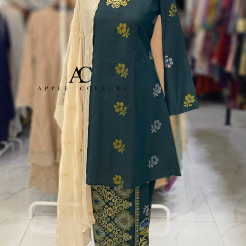 CAMELIA KURUNG MODEN SONGKET TENUN EMERALD