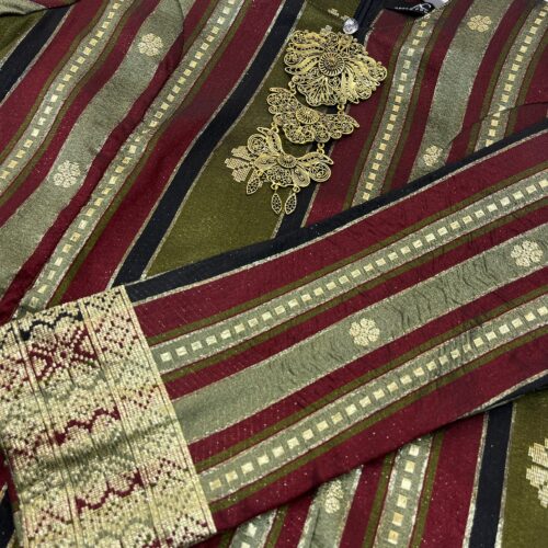 CAMELIA KURUNG MODEN FULLY LINING SONGKET TENUN OLIVE