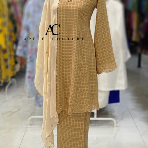 MELOR KURUNG RIAU LINING CHIFFON NESCAFE