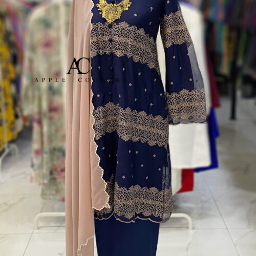 KEBAYA LABUH PUSPAWANGI HALF LACE DARK BLUE