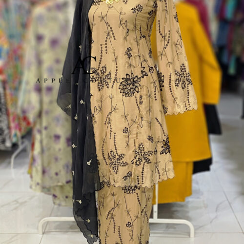 MELOR KURUNG RIAU LINING SOFT ORGANZA NUDE