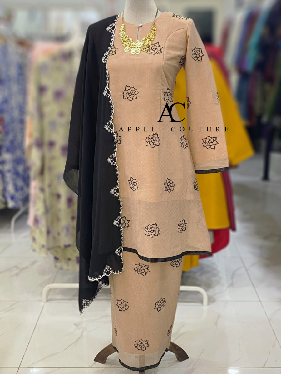 CAMELIA KURUNG PREMIUM ORGANZA SHIMMER NUDE