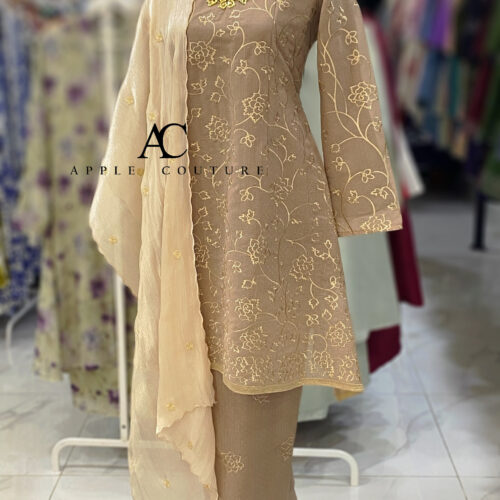 CAMELIA KURUNG PREMIUM ORGANZA SHIMMER BROWN