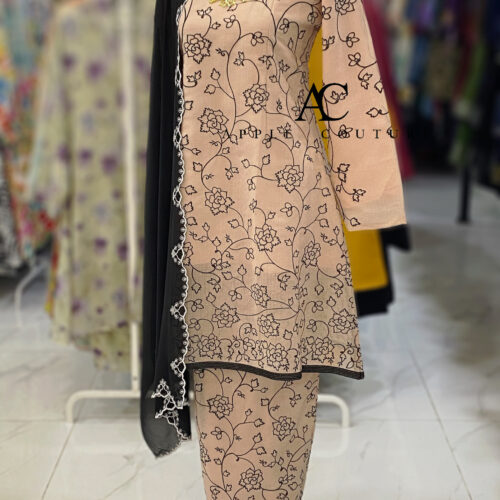 CAMELIA KURUNG PREMIUM ORGANZA SHIMMER PEACH