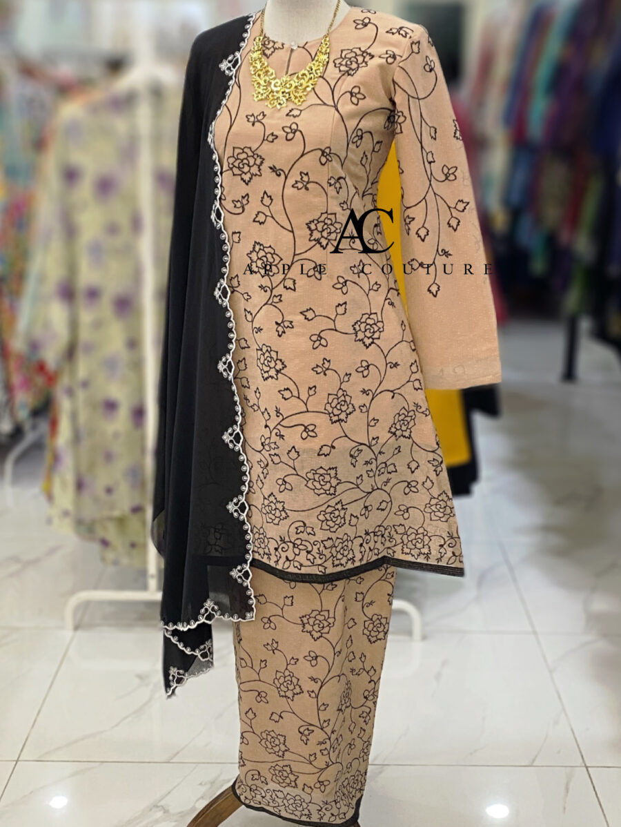 CAMELIA KURUNG PREMIUM ORGANZA SHIMMER NUDE