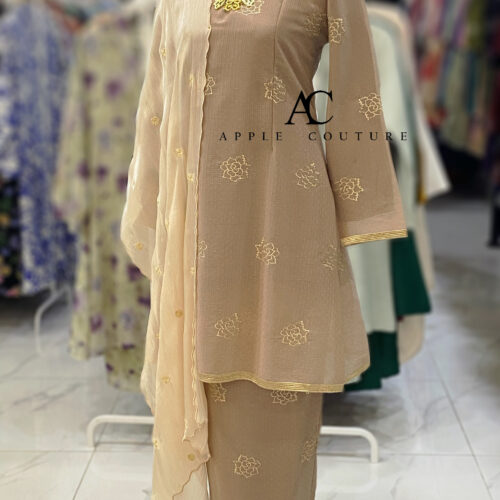 CAMELIA KURUNG PREMIUM ORGANZA SHIMMER DARK BROWN