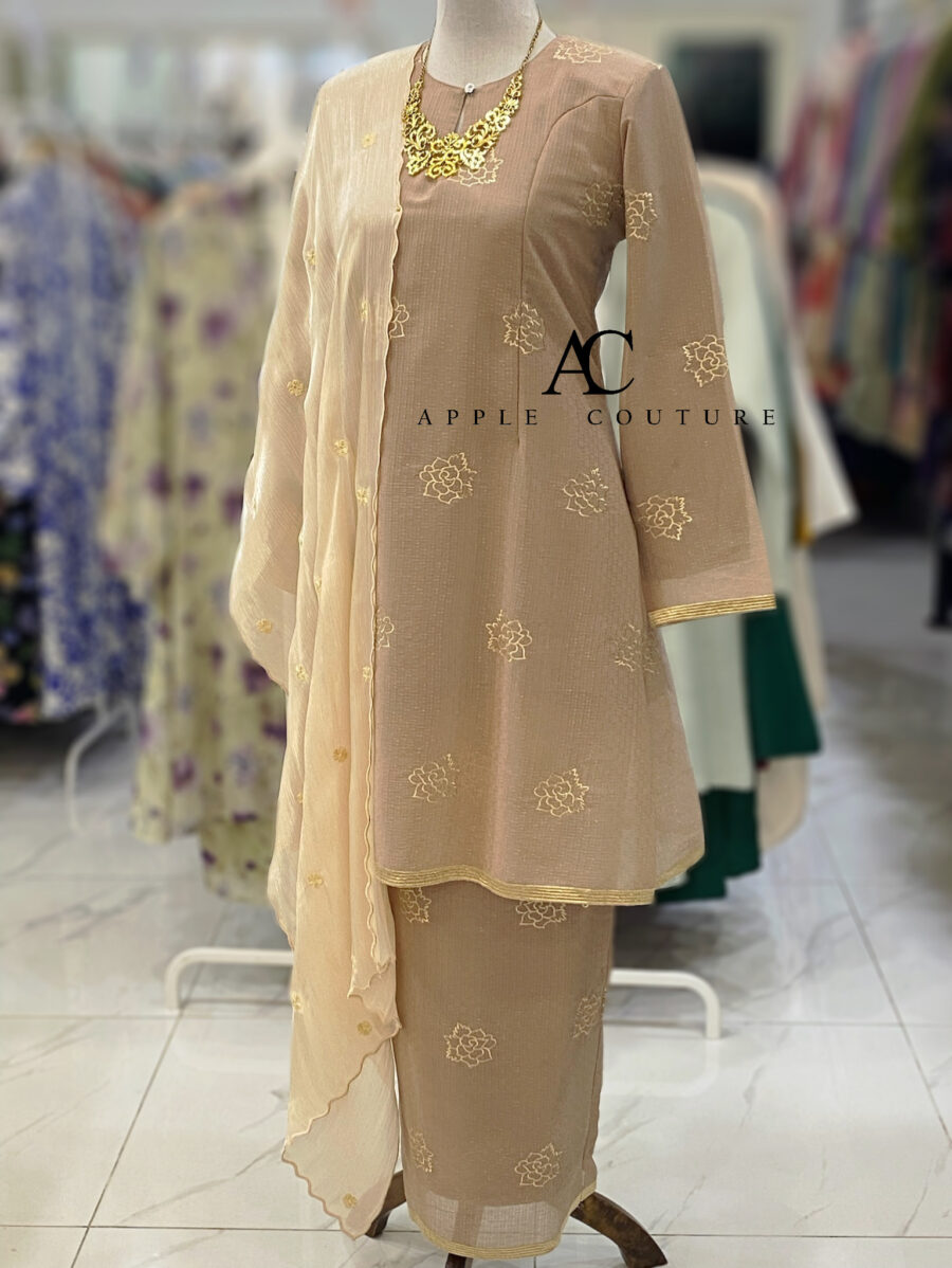 CAMELIA KURUNG PREMIUM ORGANZA SHIMMER DARK BROWN