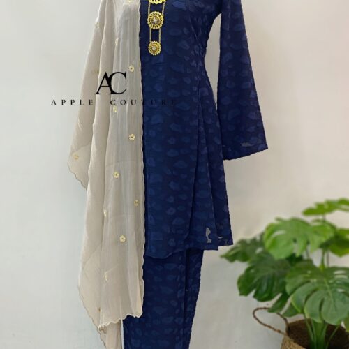 MELOR KURUNG RIAU FULL LACE DARK BLUE
