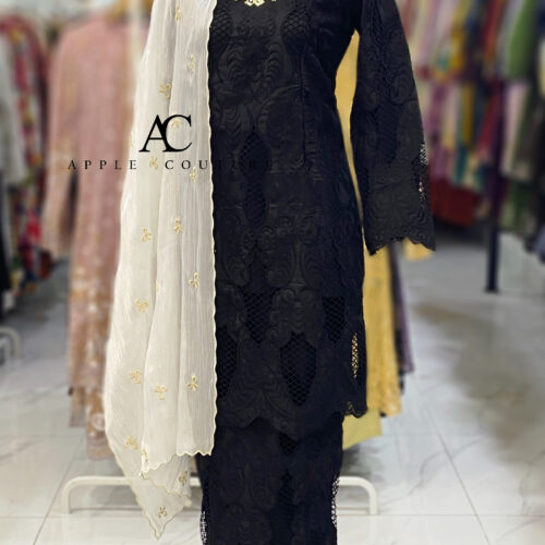 KESUMA KURUNG PREMIUM ORGANZA BLACK