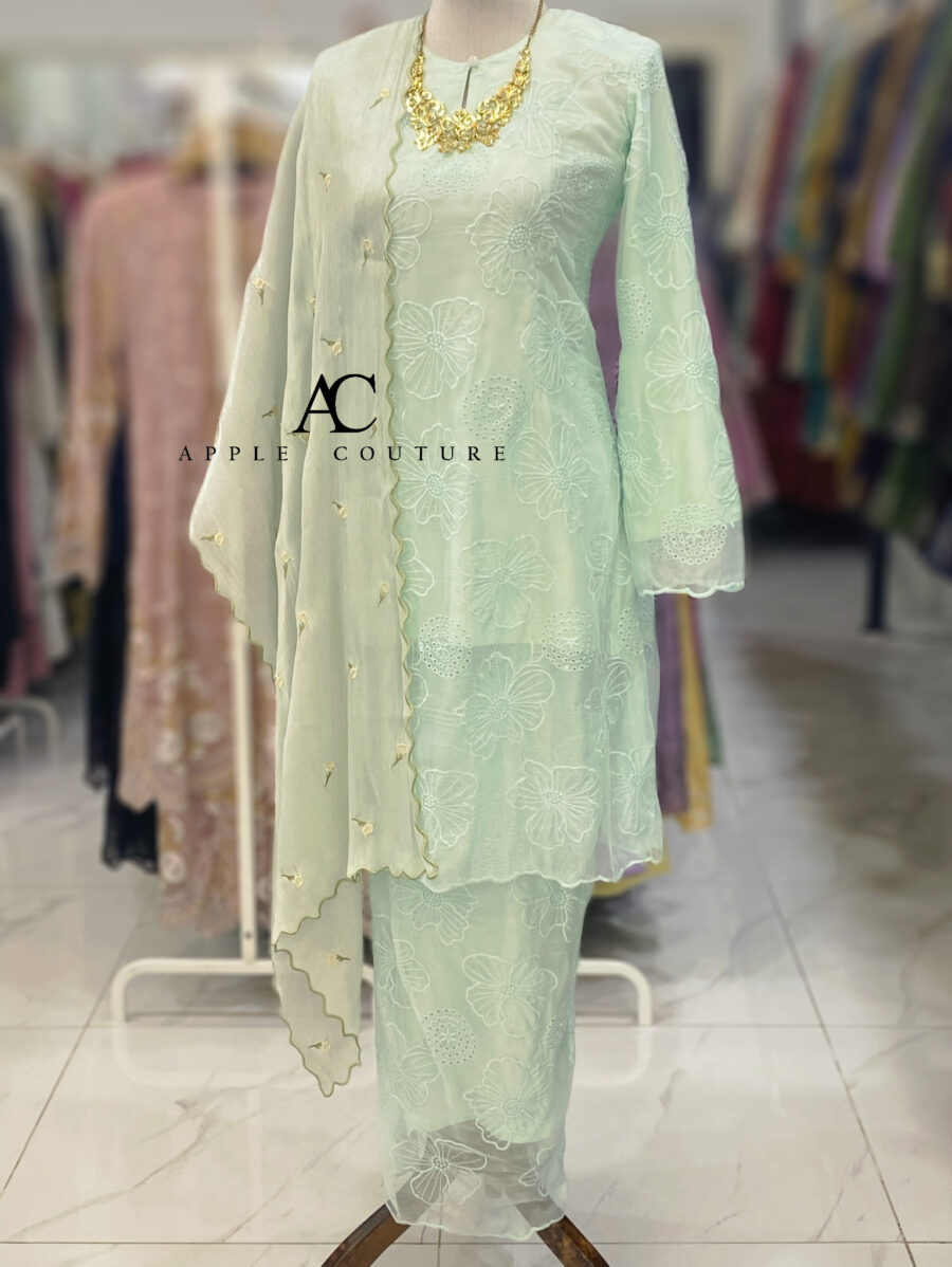 CAMELIA KURUNG PREMIUM ORGANZA AQUA MINT