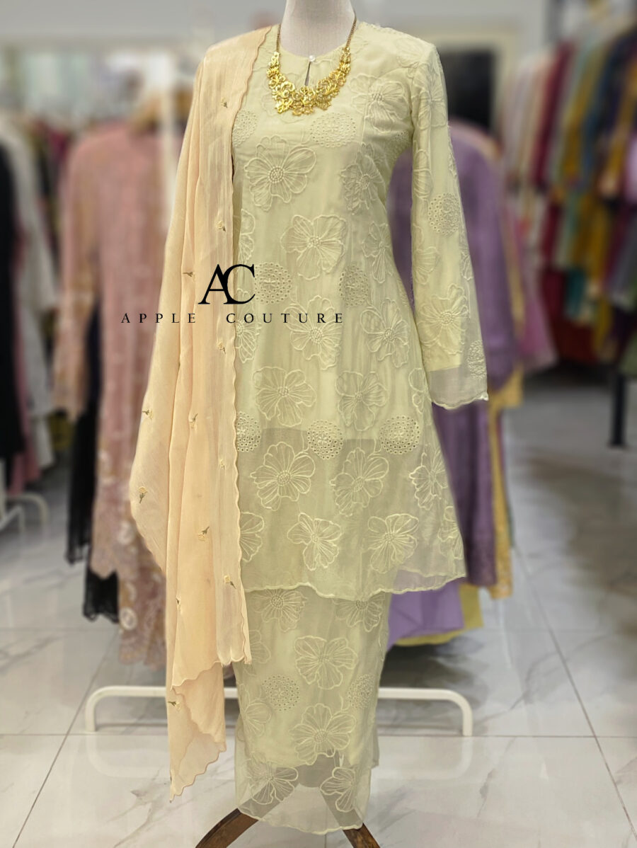 CAMELIA KURUNG PREMIUM ORGANZA HONEYDEW