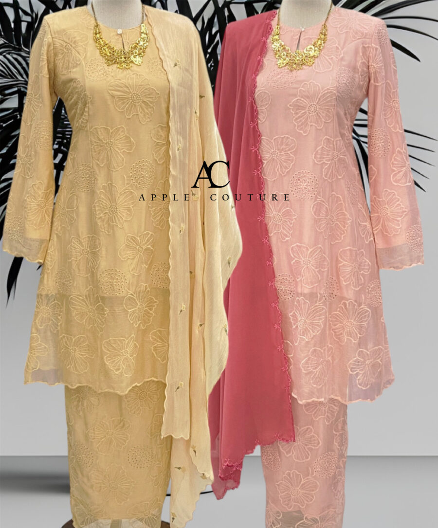 CAMELIA KURUNG PREMIUM ORGANZA OFF WHITE - Image 3