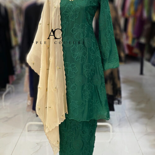 CAMELIA KURUNG PREMIUM ORGANZA GREEN