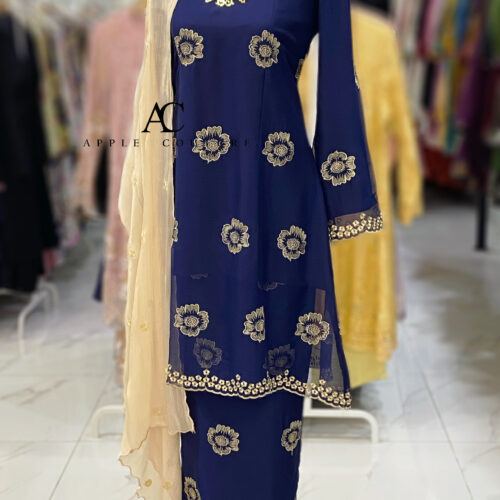 CAMELIA KURUNG SOFT ORGANZA NAVY BLUE