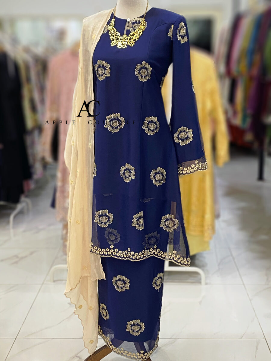 CAMELIA KURUNG SOFT ORGANZA NAVY BLUE