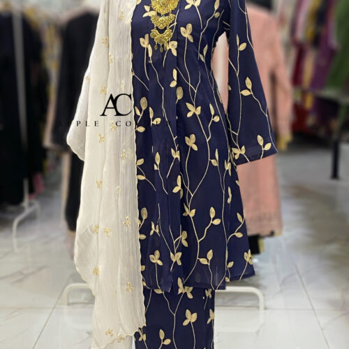 KEBAYA DANG ANUM LINING SOFT WRINKLES DARK BLUE