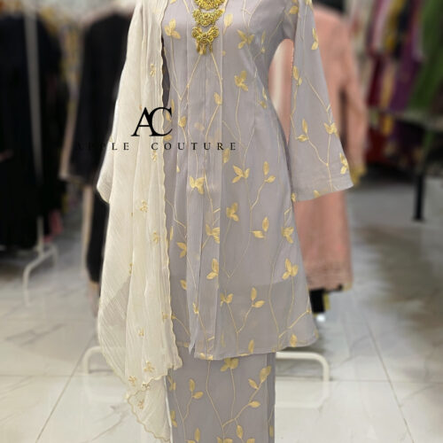 KEBAYA DANG ANUM LINING SOFT WRINKLES ASH PURPLE