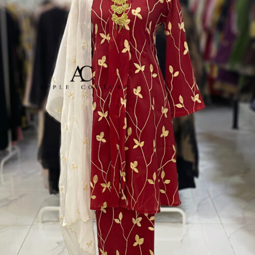 KEBAYA DANG ANUM LINING SOFT WRINKLES RED