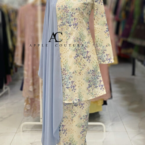 CAMELIA KURUNG LINING COTTON SULAM NUDE BLUE