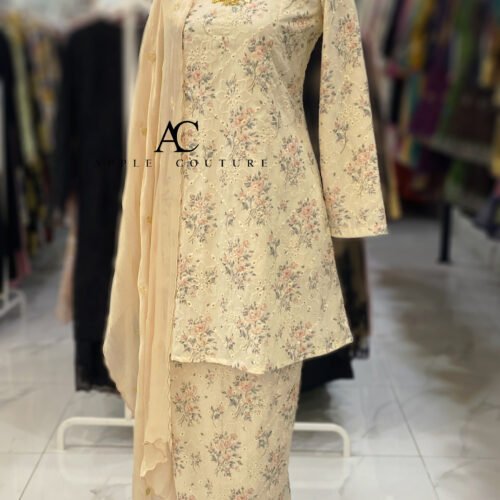 CAMELIA KURUNG LINING COTTON SULAM NUDE PEACH