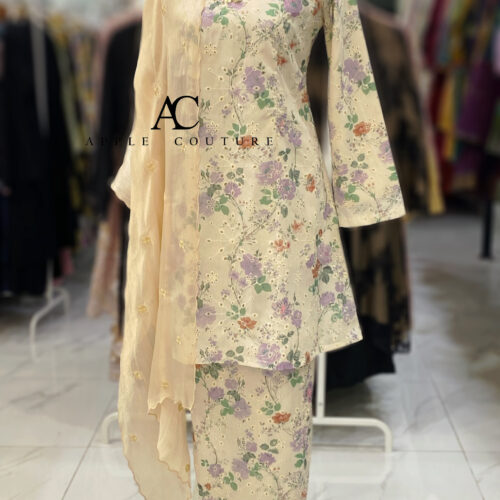 CAMELIA KURUNG LINING COTTON SULAM NUDE PURPLE