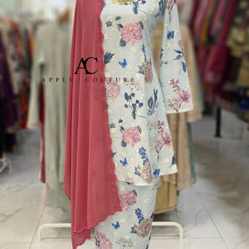 CAMELIA KURUNG LINING COTTON SULAM SOFT BLUE