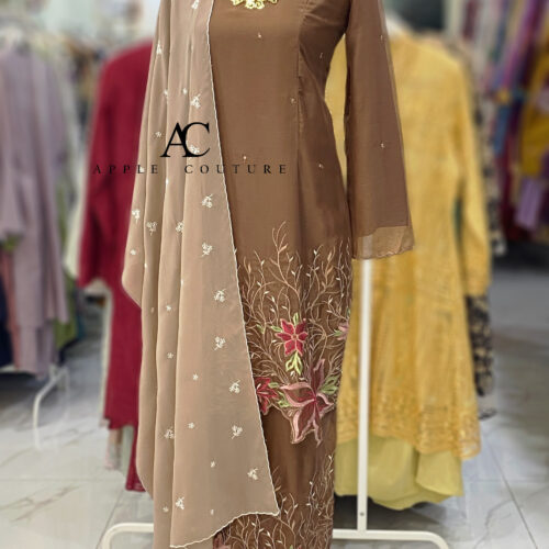 BAINON KURUNG PREMIUM ORGANZA BROWN