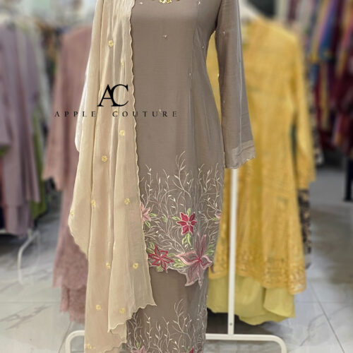 BAINON KURUNG PREMIUM ORGANZA BEIGE
