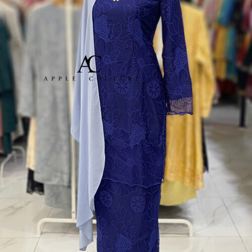 KESUMA KURUNG PREMIUM ORGANZA NAVY BLUE