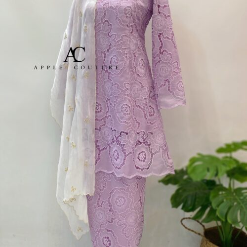 CAMELIA KURUNG PREMIUM LACE SOFT LILAC