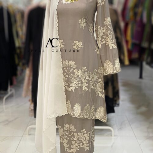 CAMELIA KURUNG PREMIUM ORGANZA GREY