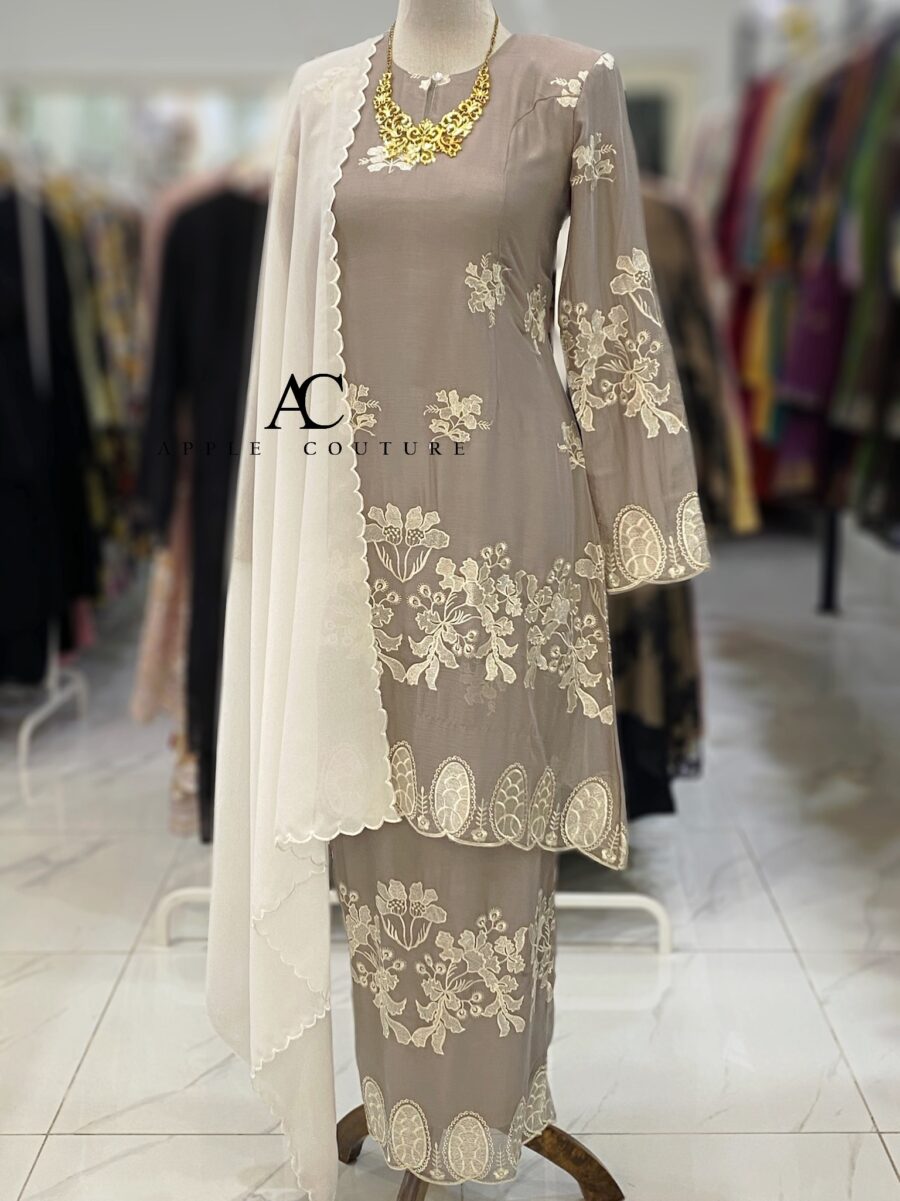 CAMELIA KURUNG PREMIUM ORGANZA GREY
