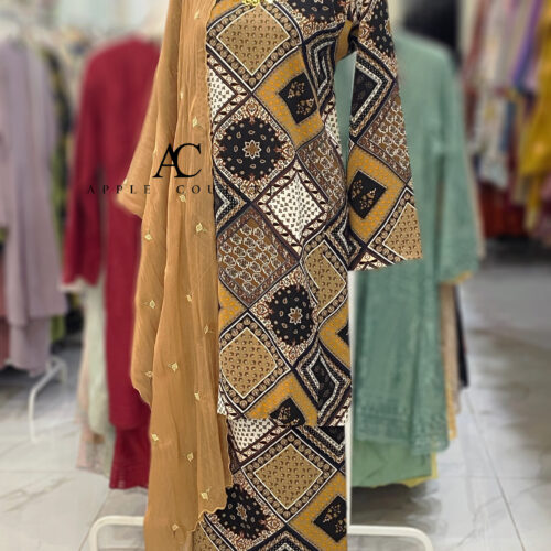 KURUNG PESAK JOHOR CREPE BROWN