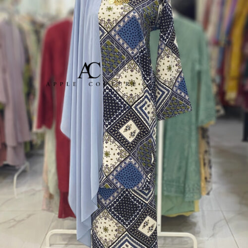 KURUNG PESAK JOHOR CREPE BLUE