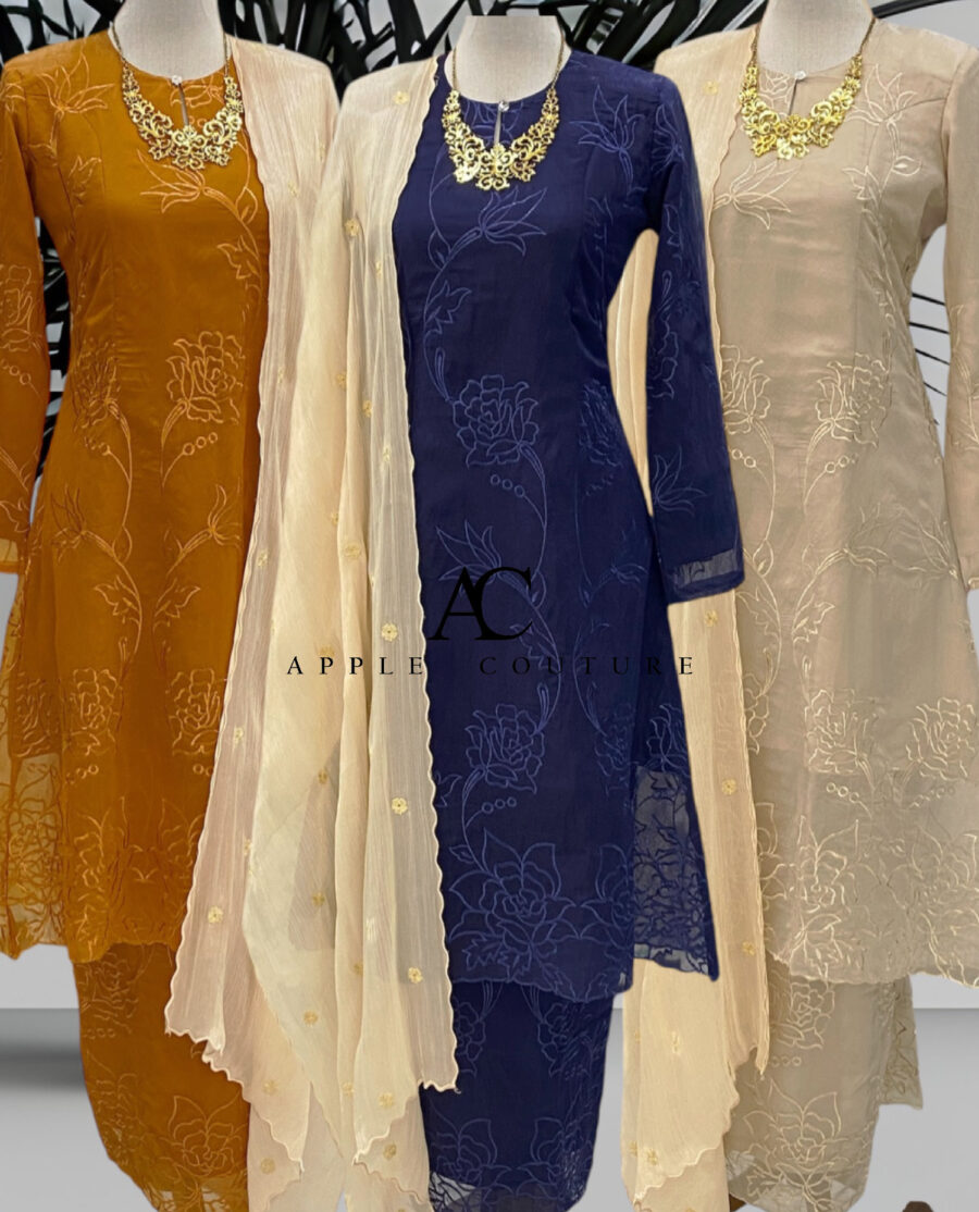 CAMELIA KURUNG LABUH WRINKLES ORGANZA BLACK - Image 3