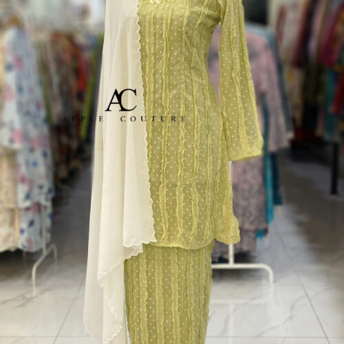 CAMELIA KURUNG PREMIUM CHIFFON PISTACHIO