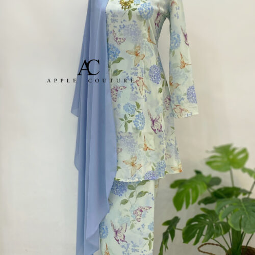 CAMELIA KURUNG PRINTED CHIFFON MINT