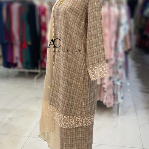 INANG KURUNG COTTON SULAM BROWN