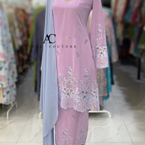 CAMELIA KURUNG PREMIUM CHIFFON SULAM LILAC