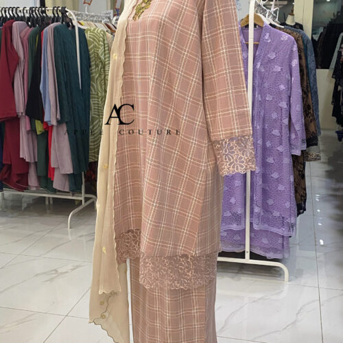 INANG KURUNG COTTON SULAM PEACH