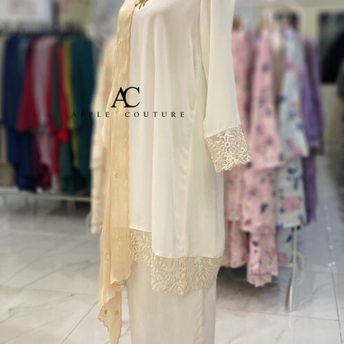 INANG KURUNG ZOOM BORDER LACE WHITE