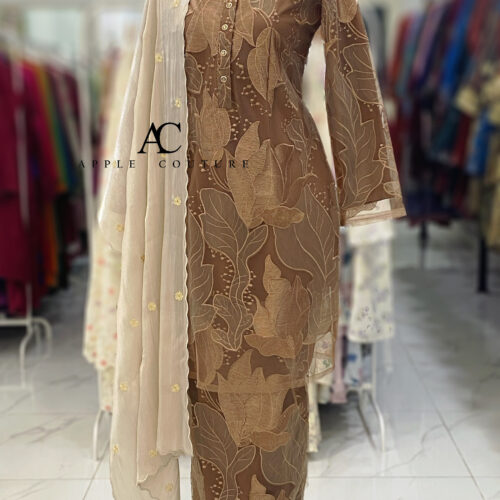 BAINON KURUNG EMBROIDERY ORGANZA 2.0 BROWN