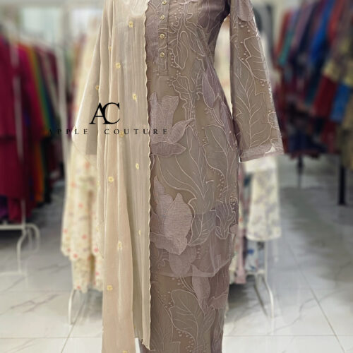 BAINON KURUNG EMBROIDERY ORGANZA 2.0 PASTEL YAM