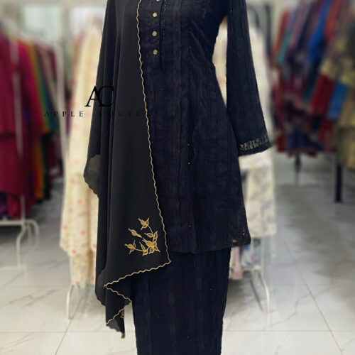 ADINDA KURUNG CHIFFON SULAM 2.0 BLACK