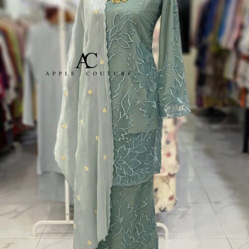 BAINON KURUNG LACE PREMIUM TEAL GREEN