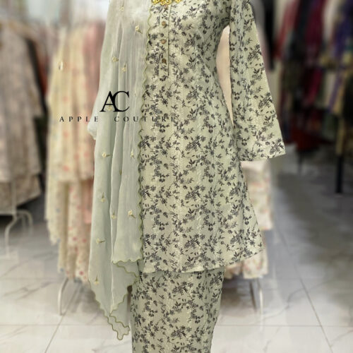 ADINDA KURUNG COTTON LIGHT SAGE SULAM 2.0