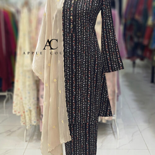 ADINDA KURUNG PRINTED CREPE BLACK FLORAL 2.0