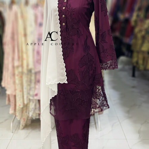 ADINDA KURUNG PREMIUM EMBROIDERY 2.0 MULLBERRY